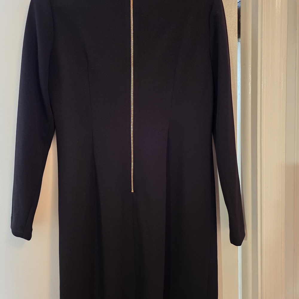 Andrew Marc Classic Black Long Sleeve Dress - Picture 2 of 3